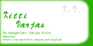 kitti varjas business card
